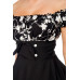 BELSIRA schulterfreies Swing-Kleid (black / patterned)