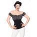 BELSIRA Jersey-Top (black/white/dots)