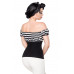 BELSIRA Jersey-Top (black/white/stripe)