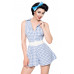 BELSIRA Retro-Jumpsuit (blue White)