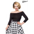 BELSIRA schulterfreies Retro Shirt (black)