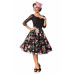 BELSIRA Premium besticktes Vintage-Swingkleid (black / pink)