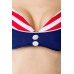 BELSIRA Vintage-Bikinioberteil (blue / red / white)