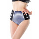 BELSIRA Vintage-Bikinihöschen (black / white / blue)