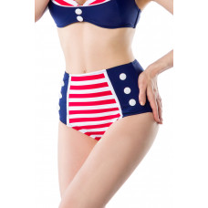 BELSIRA Vintage-Bikinihöschen (blue / red / white)