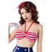 BELSIRA Vintage-Bikinioberteil (blue / red / white)