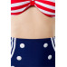 BELSIRA Vintage-Bikinioberteil (blue / red / white)