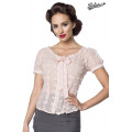 BELSIRA Vintage Schluppenbluse (PINK)