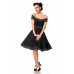 BELSIRA schulterfreies Swing-Kleid mit Gürtel (black)