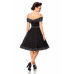 BELSIRA schulterfreies Swing-Kleid mit Gürtel (black)