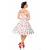 BELSIRA schulterfreies Kleid (White-red)