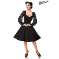 BELSIRA elegantes Kleid mit Spitzenärmel (black)