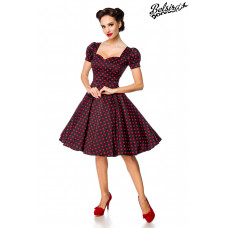 BELSIRA Kleid mit Puffärmeln (black red)