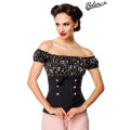 BELSIRA schulterfreies Oberteil (black / pink)