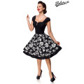 BELSIRA Blumenkleid (black-and-white)