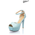 BELSIRA Retro Riemchen-Pumps (Light Blue)