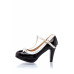 BELSIRA T-Strap Pumps (black-and-white)