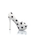 BELSIRA Peep-toe Pumps (White black)