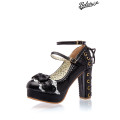 BELSIRA Retro Riemchen Pumps (black)